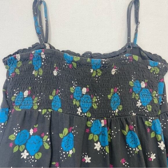 Arizona Floral Cami Top flower printed camisole tank lace hem Size Medium - Picture 6 of 7